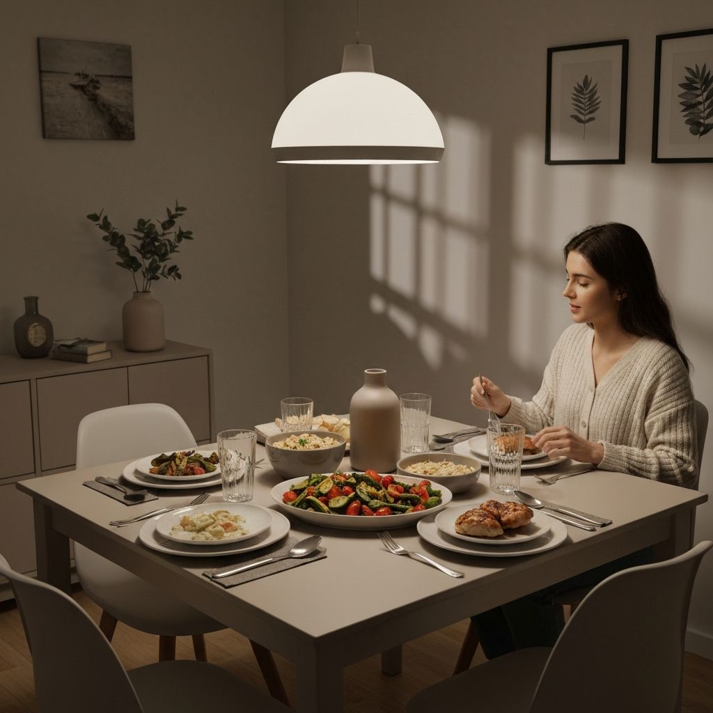 Evening eating moment